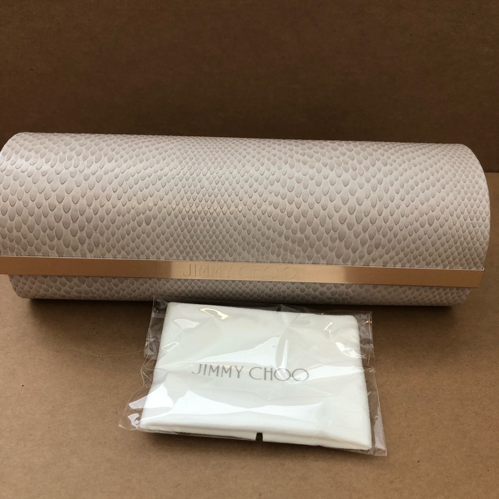Jimmy Choo Hard eyeglass case with cleaning cloth